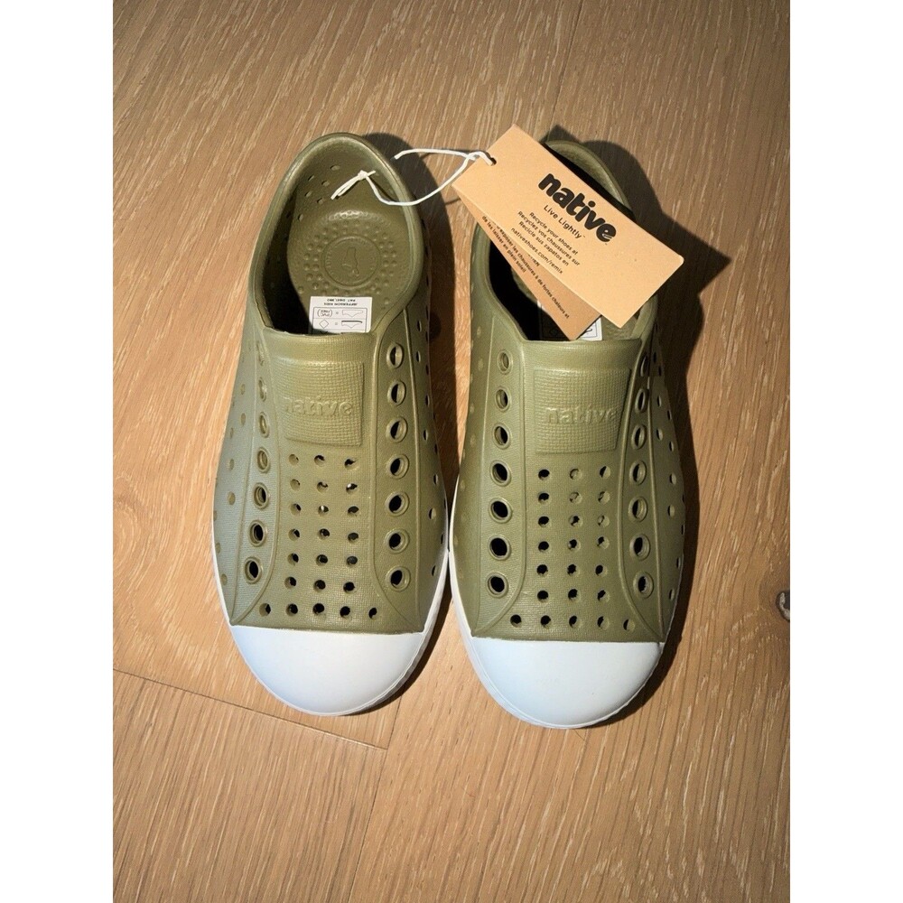 Native Kids Jefferson Slip On Casual Water Shoes Rookie Green Size C10 NWT